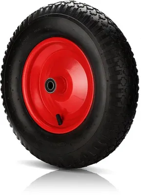 Obrázek produktu pro Setřávací kolo s pneumatikou 4,80 / 4,00 – 8, průměr osy 20 mm, válečkové ložisko, výška 39 cm