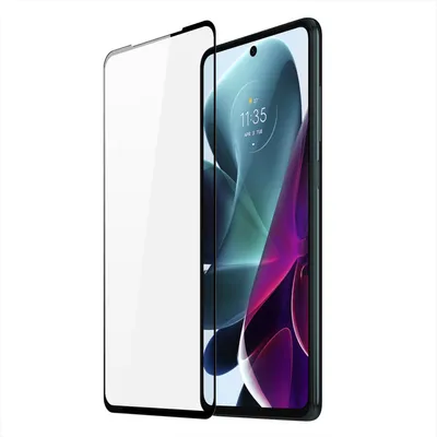 Produktbild von 10D Schutz Glas kompatibel mit Motorola Moto G200 5G Curved Schutz Folie Vollständig Klebend und Abdeckung