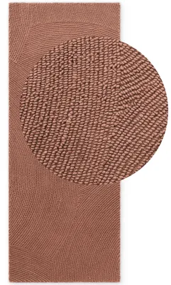 Produktbild von Hanse Home Wollteppich Calmio,Handgemacht, Skandi, Bogen-Design, Wolle, Rosa
