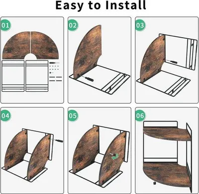 Image de Plan de travail en bois, étagère à deux niveaux, métal, d'angle, cuisine, salle de bains