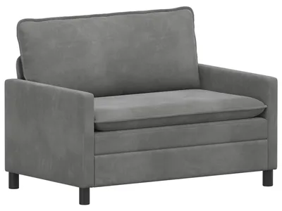 Image de Canapé vidaXL gris foncé 126 x 81 x 87,5 cm, velours