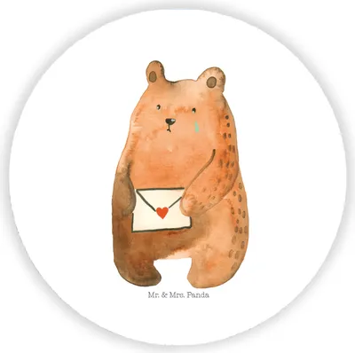 Produktbild von Mr. & Mrs. Panda magnet Bär Liebesbrief - Weiß - Geschenk, Liebeskummer, Kühlschrankmagnet, für kühlschrank, Vermissen, pinwand, zettelhalter, Sehnsucht, Teddy, pinnwand