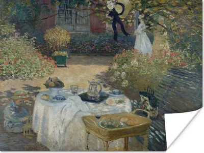 Produktbild von MuchoWow® Poster Le déjeuner - Gemälde von Claude Monet 80x60 cm - Kunst für zu Hause