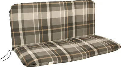 Produktbild von DEGAMO Gartenbankauflage Bankfulage Sitzauflage SEATTLE für Bank 2-sitzer 98x88cm, grau/beige kariert