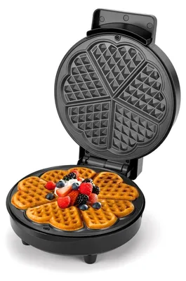 Produktbild von Aigostar Waffeleisen 1000W Herzwaffeln Antihaft-Platten Edelstahl