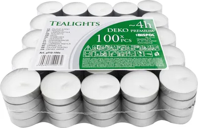 Produktbild von Teelichtleuchter 4h/100 Stück Bispol