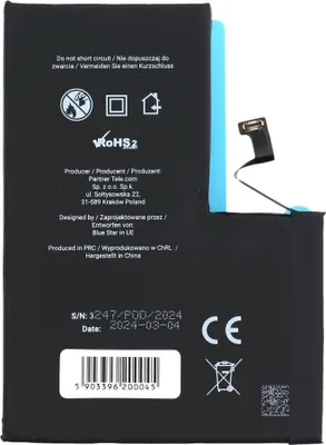 Immagine prodotto di BATTERIA adatta per Iphone 13 PRO MAX 4352 mAh Blue Star HQ