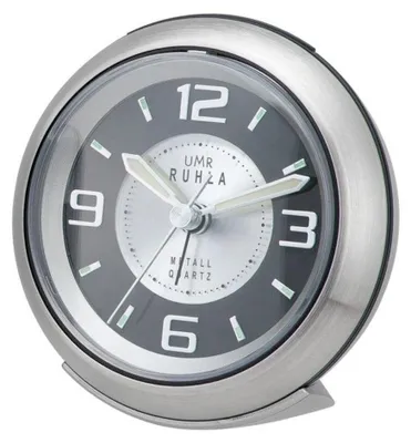Produktbild von UMR Ruhla Analoger Wecker Qw 815-2Sp, 95x95mm, Metall, Leuchtzeiger, Licht, Weckwiederholung