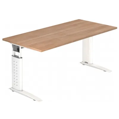 Produktbild von UNDA 16 W - 160 x 80 höhenverstellbar Nussbaum/Weiß