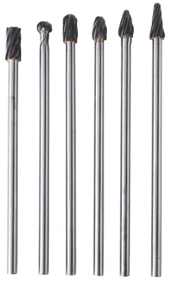 Productafbeelding van Carbide Frees Set - 6 Stuks - 6mm Snijkop - Voor Boor- en Slijpmachines