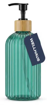 Produktbild von WELLHAUS Seifenspender PET 500ml Bambus Küchen Bad Spülmittelspender