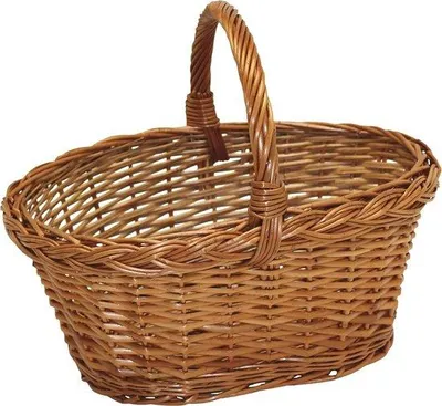 Image de Panier tressé en brindilles, marron, 39 x 29 x 30 cm, 450 g