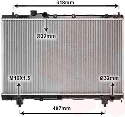 Produktbild von VAN WEZEL 53002241 Kühler Wasserkühler Motorkühler für TOYOTA Picnic (XM1)
