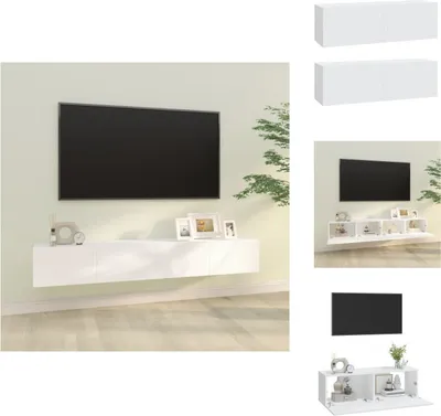 Produktbild von vidaXL TV-Wandschränke 2 Stk. Weiß 100x30x30 cm Holzwerkstoff -  TV-Möbel