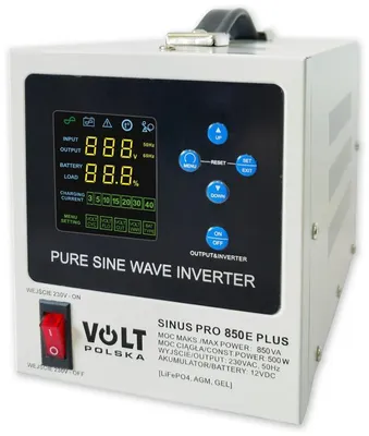 Productafbeelding van Spanningsomvormer VOLT POLSKA SINUSPRO 850E PLUS 2/230V (500/850W) geschikt voor AGM, GEL en LiFePO4 batterijen