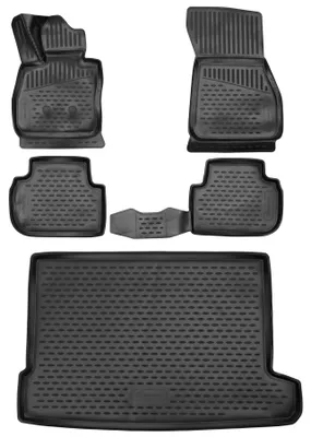 Produktbild von Gummi Kofferraumwanne + Fußmatten Set für 1er BMW F40, Bj. 2019-