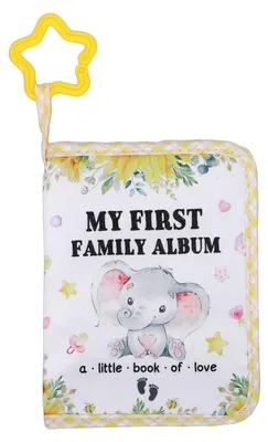 Produktbild von Mein erstes Fotoalbum mit sicherem Spiegel, kompaktes Familienbuch aus weichem Stoff für Kleinkinder, für 17 Fotos im Format 10 x 15 cm