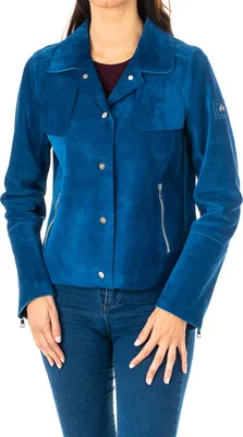 Produktbild von La Martina Damen-Langarm-Lederjacke mit Reverskragen JWL002
