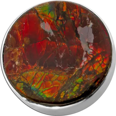 Produktbild von Ammolit Anhänger Silber 925 grün roter Natur Edelstein