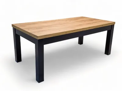 Produktbild von Essgruppe: 8x Stühle Isabella + Esstisch Leonardo 100x200-300 cm – Buchenholz, Schwarz & Eiche