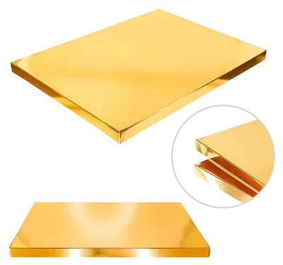 Immagine prodotto di Base per torta Rettangolare Oro 30x40 cm 2 cm Tamburo Quadrato Premium Brand4Cake
