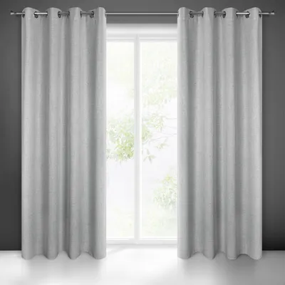 Produktbild von Vorhang LINDA silber 140x250 cm  Ösen Ösenvorhang