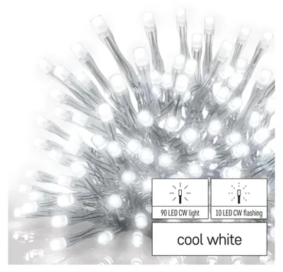 Imagen del producto de Emos D1CC02, LED, luz blanca fría, 10000 horas, para interior/exterior, color negro, alimentación de corriente alterna (AC)