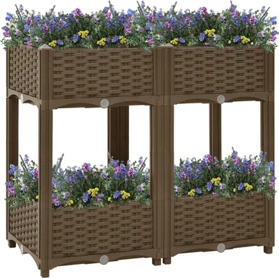 Produktbild von HOMMIE Garten-Pflanzgefäß/Hochbeet Moderne - Pflanzkübel - Blumentopf 80x40x71cm Polypropylen Promotion821127 - Beete
