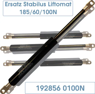 Produktbild von Gasdruckfeder Ersatz LIFT-O-MAT 100N 185mm Gasdruckdämpfer Kesseböhmer 185/60/100N mit M6 Gewinde Augenaufnahme Ersatz für Stabilus Liftomat 192856 0100N