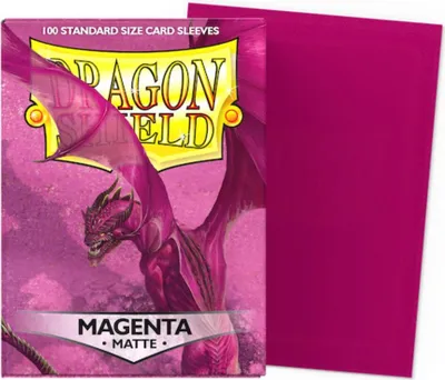 Produktbild von Dragon Shield Standard Size Matte Sleeves - Magenta (100 Sleeves)