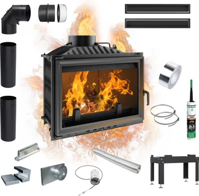 Zdjęcie produktu dla Kominek powietrzny żeliwny WIKTOR 14 kW Ø 200
