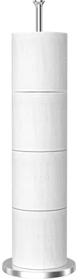 Produktbild von Freistehender Toilettenpapierhalter mit Reservefunktion, Edelstahl, Silber