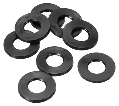 Produktbild von 8 Gummiringe, schwarz, 12 mm Innendurchmesser, 24 mm Außendurchmesser, 3 mm dick
