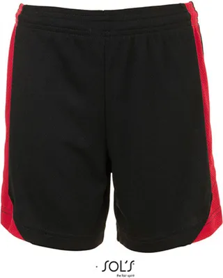Produktbild von SOLs Teamsport 01718 | Olimpico Contrast Short - Farbe: Black/Red - Größe: XXL