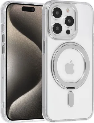 Zdjęcie produktu dla Etui UNIQ Accessory iPhone 15 Pro Back cover - podstawka Magsafe Whiteh ring - przezroczyste