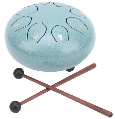 Produktbild von Handpan Trommel 6 Zoll - 8 Noten Tongtrommel - Stahltong Drum - Percussion-Instrument - Musikbildung - Klangtherapie