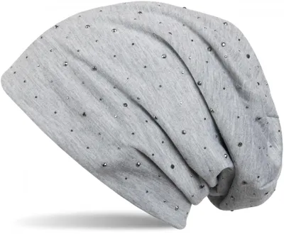 Produktbild von styleBREAKER Damen Beanie Mütze mit edler Strass-Nieten Applikation, Longbeanie Slouch 04024037