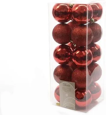Produktbild von Weihnachtsbaumkugeln bruchfest 20 Stk rot Ø 6cm