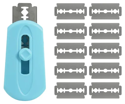 Productafbeelding van Bakkersmes, deegmes met 5 scheermesjes, uittrekbaar en magnetisch