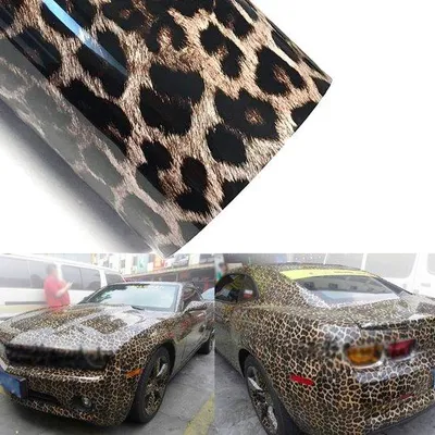 Productafbeelding van Dailygoods- Wrappingfolie Luipaardpatroon - Glanzend - Camouflage
