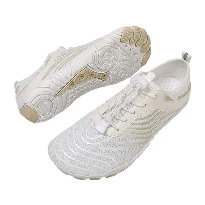 Produktbild von Leicht Rutschfest Outdoor Barfußschuhe Schnell Trocknend Strandschuhe für Wassersport, Beige, Größe: 42
