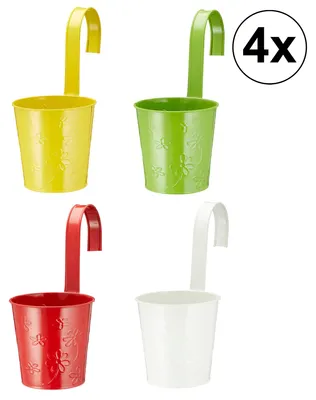 Produktbild von Übertopf "Springflower" 4er Set Blumentopf zum Hängen mit Muster Ø 11 cm