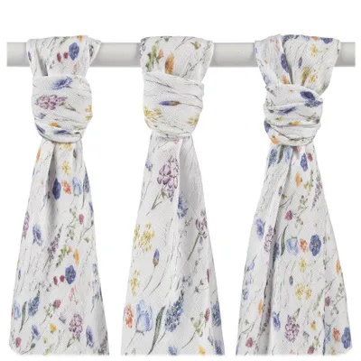 Obrázek produktu pro XKKO BMB Digi - Blue Wildflowers MIX 3ks, Bambusové pleny, 70x70