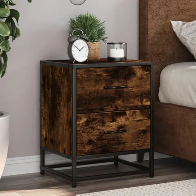 Immagine prodotto di vidaXL Comodini 2 pz. Rovere fumé 40x31x50 cm Materiale a base di legno