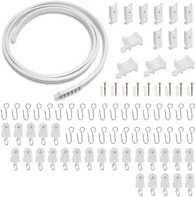 Image de Rail flexible de 5 mètres pour rideaux de plafond – Rail flexible pour rideaux, rideaux de douche et séparations d'espace