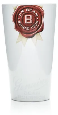 Produktbild von Jim Beam Keramikbecher 0,4 l – Tontasse ohne Henkel für Whisky, Longdrinks & Heißgetränke