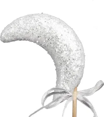 Zdjęcie produktu dla Ozdoba bożonarodzeniowa KSIĘŻYC NA PIKU 26 cm BIAŁY