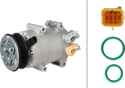 Image de Compresseur de climatisation 12 V, Ø 108 mm – Expertise thermique HELLA pour, entre autres, la FORD ECOSPORT