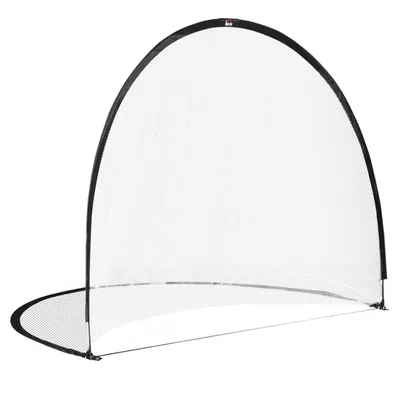 Produktbild von HOMCOM Fußballtor-Pop-Up-System mit Tragetasche und Befestigungsstangen, Maße: 247 L x 203 B x 201,5 H cm, Schwarz und Weiß