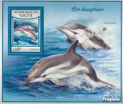 Produktbild von Briefmarken Niger 2017 Mi Block 656 (kompl. Ausg.) postfrisch Delfine